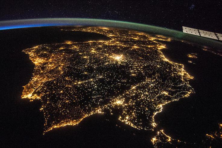 Asturias, vista desde la estación espacial internacional