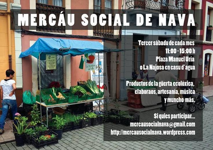 Mercáu social en Nava el sábado 16 de julio