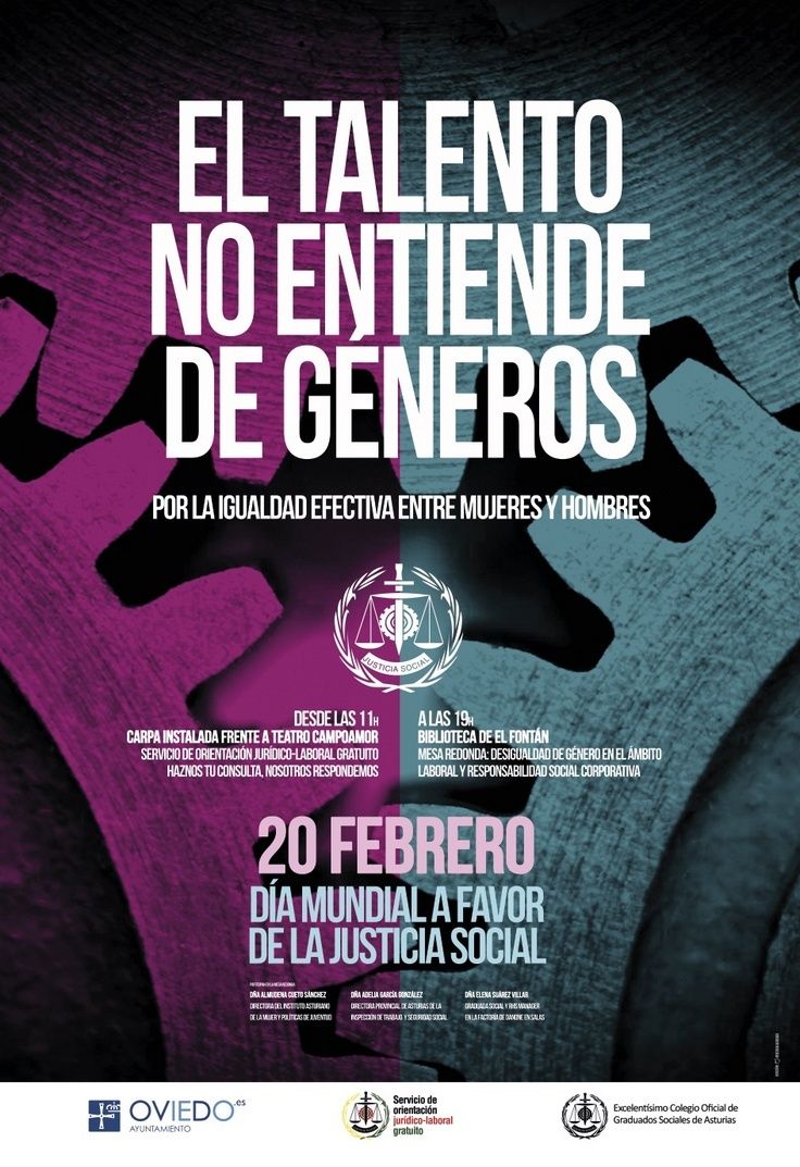 Graduados Sociales de Asturias conmemoran el DIA MUNDIAL DE LA JUSTICIA SOCIAL