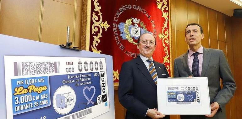 120 años de Colegio de Médicos de Asturias en el cupón de la ONCE 