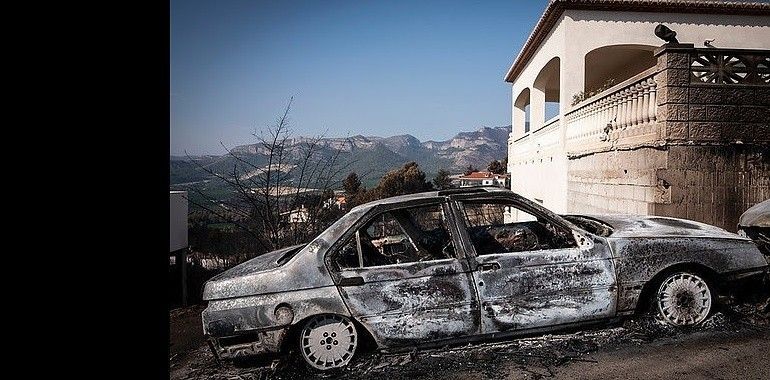 Greenpeace: imágenes exclusivas de viviendas calcinadas en incendio Llutxent-Gandía