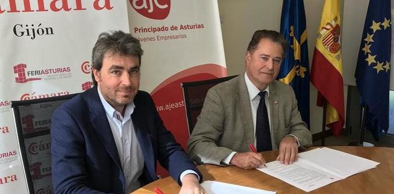 Acuerdo AJE Asturias y la Cámara de Comercio de Gijón