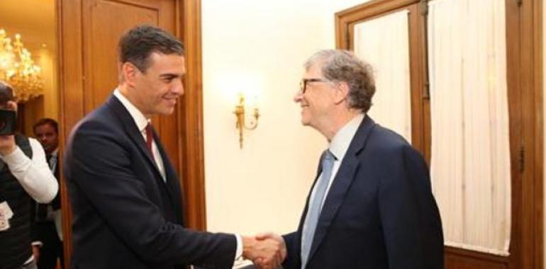 Sánchez se reúne con Bill Gates para aunar esfuerzos contra la pobreza extrema 