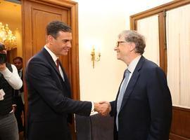Sánchez se reúne con Bill Gates para aunar esfuerzos contra la pobreza extrema 