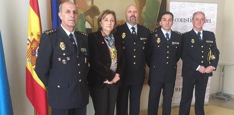 Recepción a los nuevos mandos policiales de Asturias