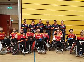 La selección española de rugby en silla de ruedas se prepara para el campeonato de Europa en Avilés