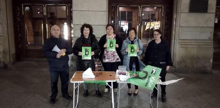 Recortes Cero-Grupo Verde reclama en Gijón estar en los debates electorales