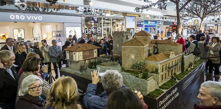 El belén de Navidad de intu Asturias recrea el conjunto monumental de Salas 	