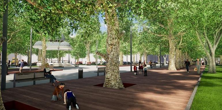 Avilés amplía el parque del Muelle, preserva su jardín histórico y crea un espacio peatonal 
