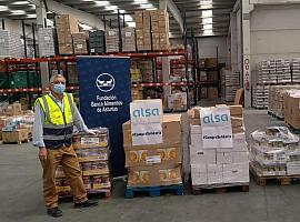 Los empleados de Alsa en Asturias donan 1.318 kilos de alimentos al Banco de Alimentos