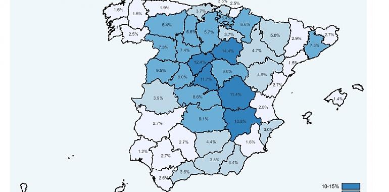 Asturias tiene una de las menores tasas de contagio de COVID19 de España