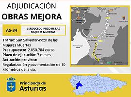 2 millones para renovar la carretera AS34 desde San Salvador hasta el Pozo de las Mujeres Muertas en Allande