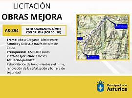 1,5 millones para las obras de mejora de la AS394, que une el Alto a Garganta con el límite con Galicia a través del Alto de Couso