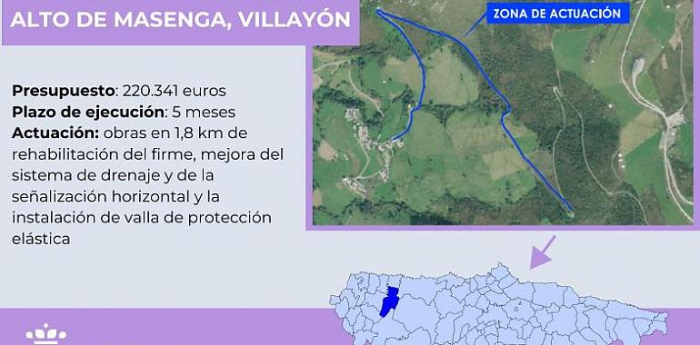Conducción segura en Villayón: El vial Eirías-alto de Masenga se renueva por completo