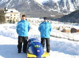 El equipo asturiano de bobsleigh continúa mejorando sus tiempos