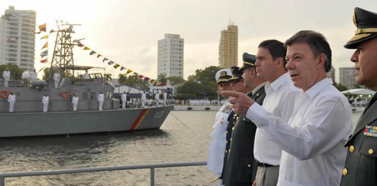 Santos anuncia que Colombia tendrá en breve la Armada más poderosa de su historia