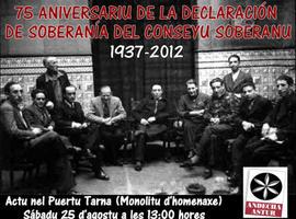 Actu d\homenaxe nel 75 aniversariu declaración de Soberanía del Conceyu Soberanu