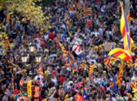 Un millón y medio de catalanes se manifiestan en Barcelona \para que España aprenda\