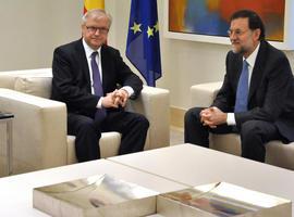 Rajoy insiste a Olli Rehn en los avances en la agenda de austes y reformas por el Gobierno