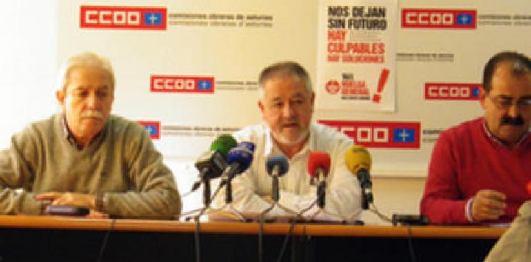CCOO, UGT y USO llaman a participar masivamente en la manifestación de esta tarde en Oviedo