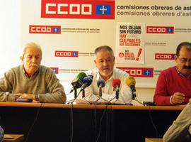 CCOO, UGT y USO llaman a participar masivamente en la manifestación de esta tarde en Oviedo