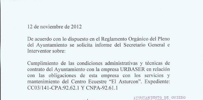 IU pide un informe detallado ante la decadente atención de URBASER en el deteriorado Asturcón