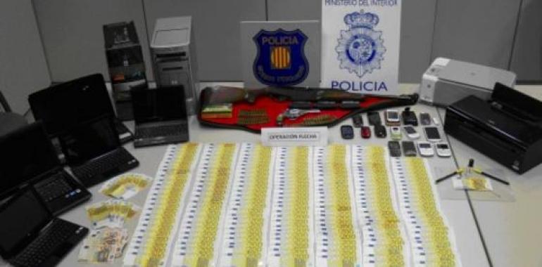 Miles de euros falsos distribuidos por España por el sistema de goteo