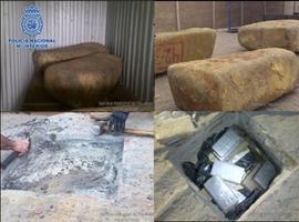 Siete detenidos por tratar de introducir en España 93 kilos de coca ocultos en bloques de piedra