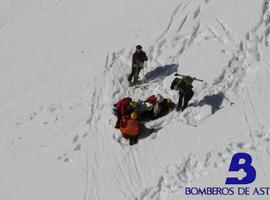 Rescatado un montañero herido en Picu Cellón (Pajares) y trasladado al HUCA