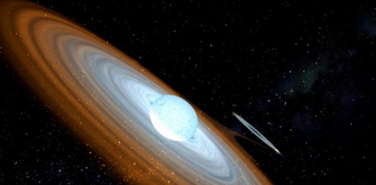 El primer agujero negro que orbita una estrella “peonza”