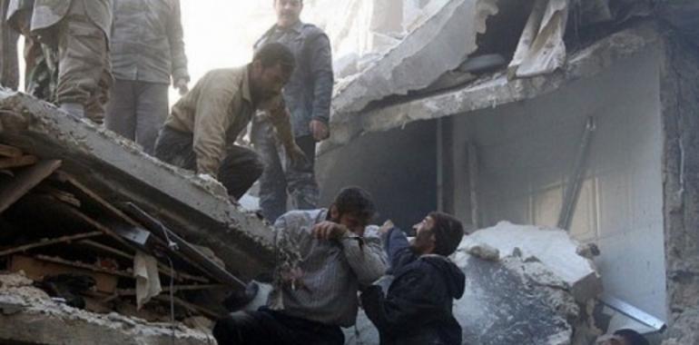 The Assad regime’s helicopters dropped bombs on the Palestinian refugee camp Yarmouk, Damascus