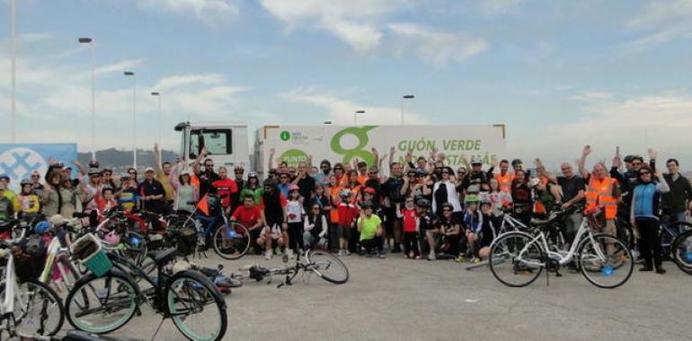 Segundo Éxito consecutivo en la 2ª Bicicletada Medioambiental en Gijón