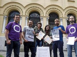 Los candidatos asturianos de Podemos registran sus compromisos ante notario