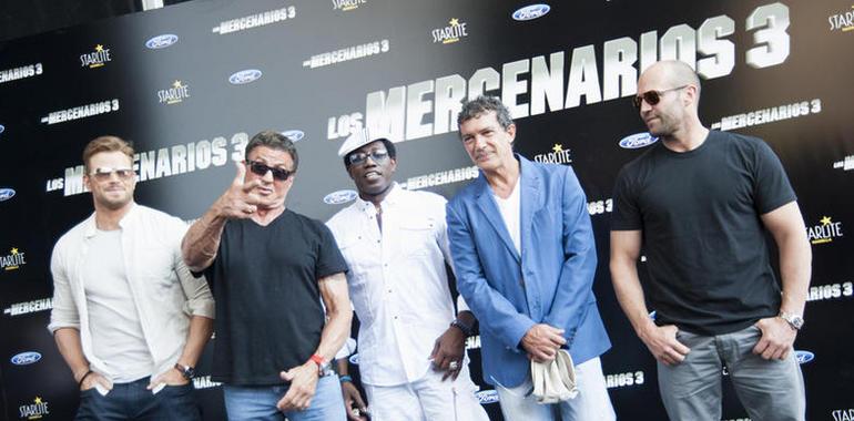 Antonio Banderas, Sylvester Stallone, Wesley Snipes, Jason Statham y Kellan Lutz en Marbella
