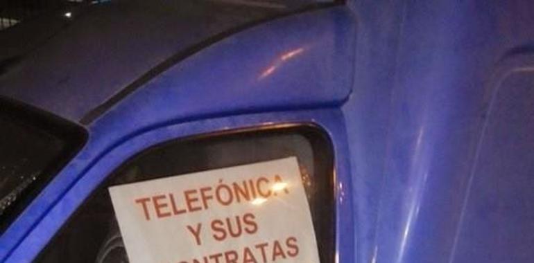 La Marea Azul de trabajadores de subcontratas de Telefónica en Asturias anuncia movilizaciones