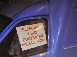 La Marea Azul de trabajadores de subcontratas de Telefónica en Asturias anuncia movilizaciones