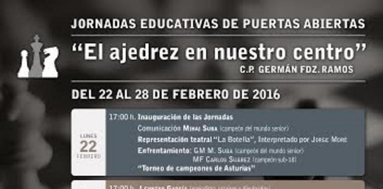 Pioneras jornadas de ajedrez educativo en CTD Naranco y C.P Germán Fdz Ramos 