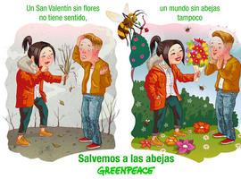 Greenpeace alerta por San Valentín de que sin abejas, no hay flores...