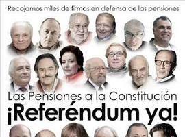 Recortes Cero apoya la campaña pro referendo Pensiones en la Constitución