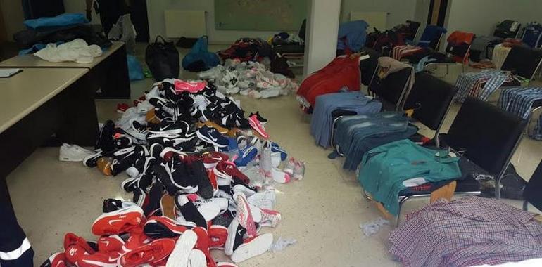 La policía local de Oviedo incauta 800 piezas de ropa y calzado falsificados