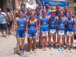 Selecciones asturianas femeninas de triatlon cerca del top 10 en Almansa