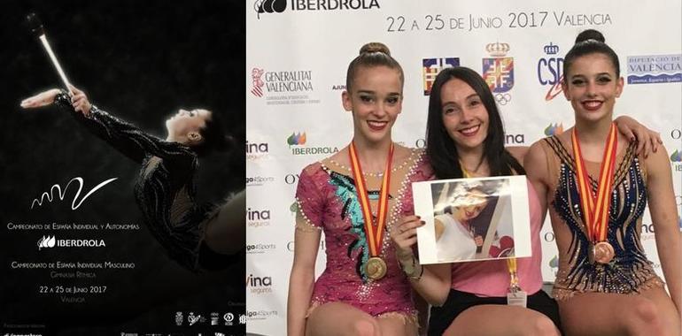 Tres títulos y seis medallas para Asturias en los Nacionales de gimnasia rítmica 