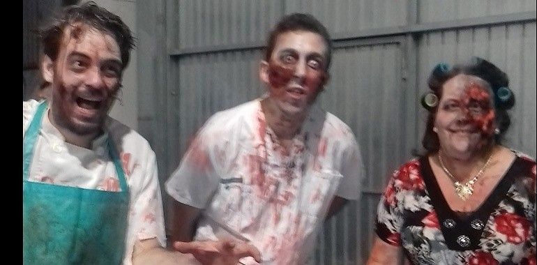 Terror zombie por las calles de Lugones
