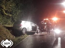 Cuatro heridos en una colisión en Villaviciosa