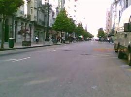 Corte de tráfico en Oviedo por el desmontaje de una grúa