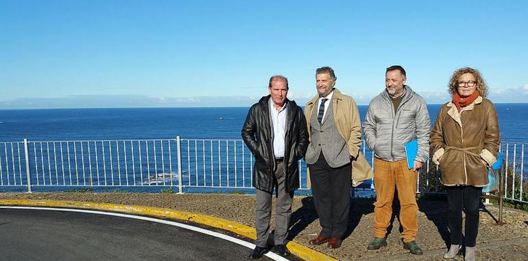 Concluidos los trabajos para la mejora de la carretera entre Navia y los miradores de Peña Furada