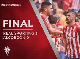 3 goles al Alcorcón aportan otros 3 puntos al Real Sporting