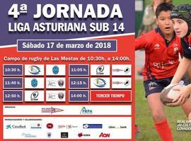 El rugby infantil asturiano choca en Las Mestas 