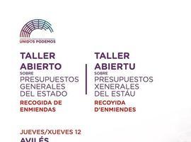 Los diputados nacionales de Unidos Podemos participan en talleres abiertos sobre los PGE