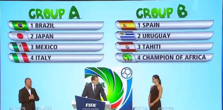 Uruguay, Tahití y el Campeón de África, rivales de España en la Confederaciones 